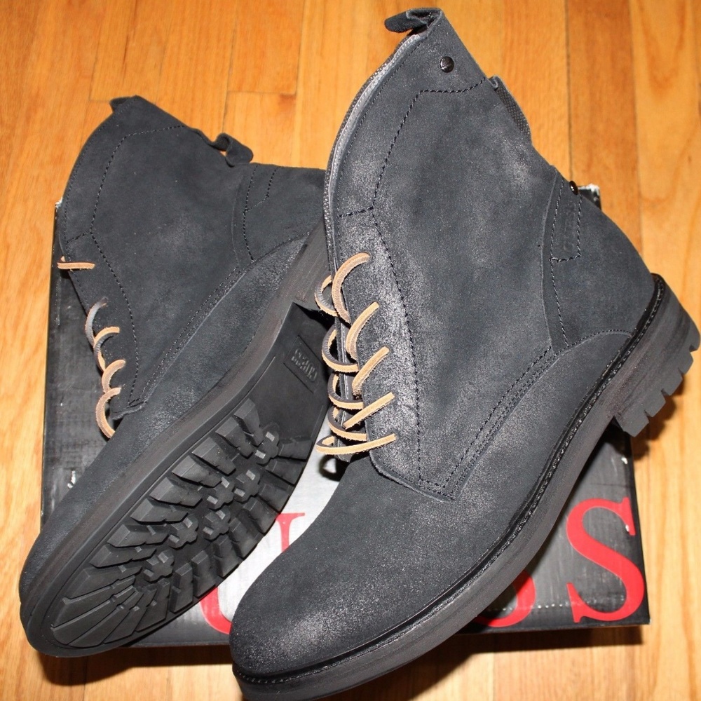 GUESS REMMY BLACK SUEDE HIGH TOP SNEAKER